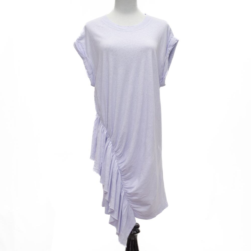 New Current/Elliott Lavender Pacific Avenue Linen Blend T-Shirt Dress Size Large
